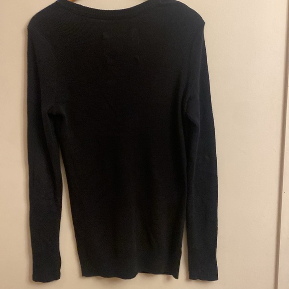 Abercrombie & Fitch LARGE Women’s Collegiate Navy Cardigan V Neck - Picture 2 of 7